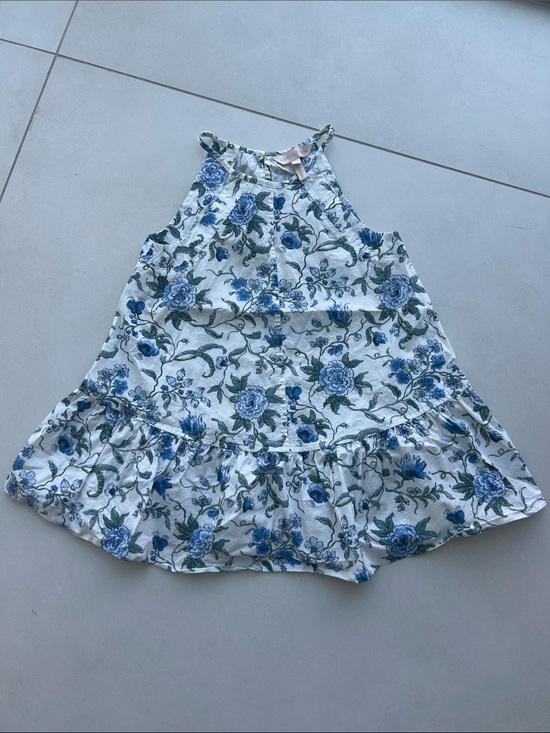 Rebecca Taylor Other - Rebecca Taylor Girls White Dress with Blue Floral Print